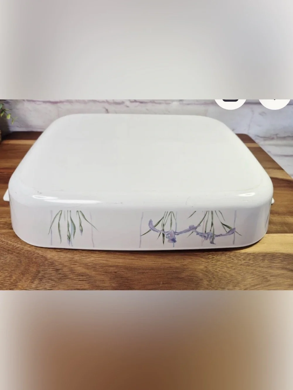 Corningware vintage shadow iris lasagna Baking roast Dish with Handles rare